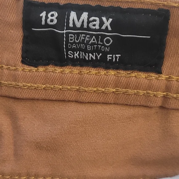 Boy's Tan Buffalo David Bitton Jeans with Zipper Details - Picture 5 of 7